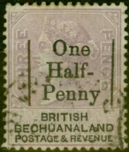 Bechuanaland 1888 1/2d on 3d Pale Reddish Lilac & Black SG29 Fine Used