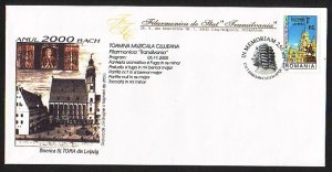 Romania, JUL/2000 issue. Composer Bach Cancel on Cachet Cover. ^
