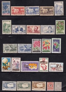 Ivory Coast stamps, an excellent group of 25, mint, used w/many MNH,   CV $29.00