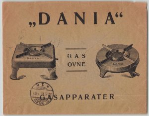 Denmark 1919 Registered Gas Oven Advertising Cover Copenhagen to Glogau