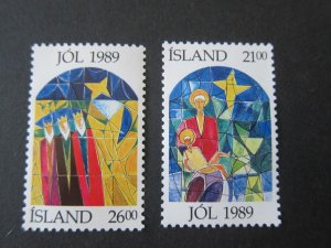 Iceland 1989 Sc 684-5 Christmas Religion set MNH