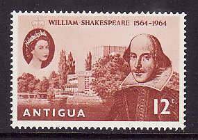 Antigua-Sc#151- id7-unused NH Omnibus  set-Shakespeare-1964-