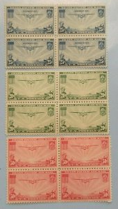 Scott#: C20, C21, C22 - Century of Progress Blocks of Four MOG SCV$96+ - Lot 1