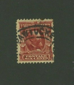 US 1903 6c claret Garfield, Scott 305 used, Value = $5.50