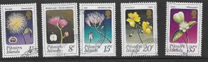 PITCAIRN ISLANDS SG126/30 1973 FLOWERS FINE USED