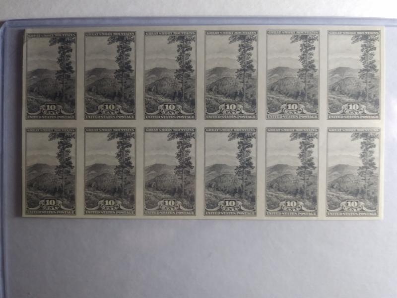 SCOTT # 765 STUNNING IMPERFERATED BLOCK OF 12 NGAI MINT NEVER HINGED