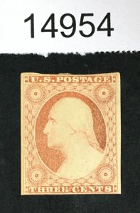 US STAMPS # 11A IMPERF MINT OG H $250 LOT #14954