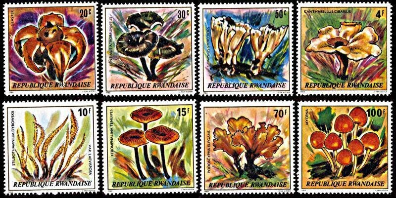 Rwanda MNH 975-82 Mushrooms 1980