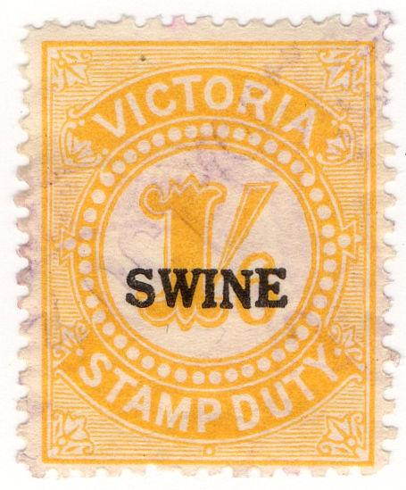 (I.B) Australia - Victoria Revenue : Swine Duty 1/6d