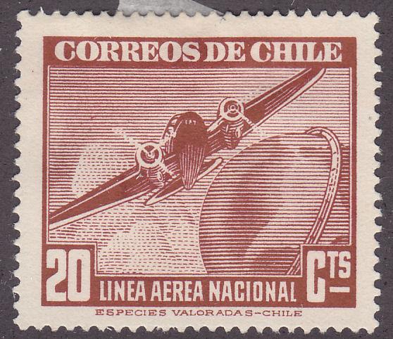 Chile C72 Plane & Globe 1943