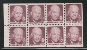 ALLY'S STAMPS Scott #1395a 8c Eisenhower B/P [8] MNH F/VF [BP-23c]