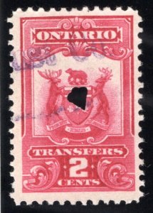 van Dam OST1a -used - 1910-1926 Transfers - 2c carmine