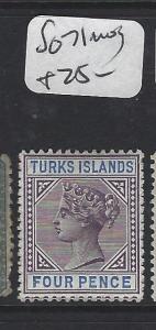 TURKS ISLANDS (P1805BB)  QV  4D   SG 71   MOG 