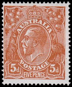 Australia Scott 36 (1915) Mint VLH VF, CV $37.50 M