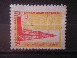 SYRIA,  1968, used 12 1/2p  Scott 525, Oil Derrick