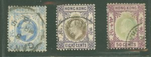 Hong Kong #93/95/101v Used