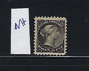 CANADA SCOTT #34 1870-89 SMALL QUEEN 1/2 CENT (BLACK) MINT NEVER HINGED