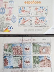 Spain 2 minisheets 1980+1982