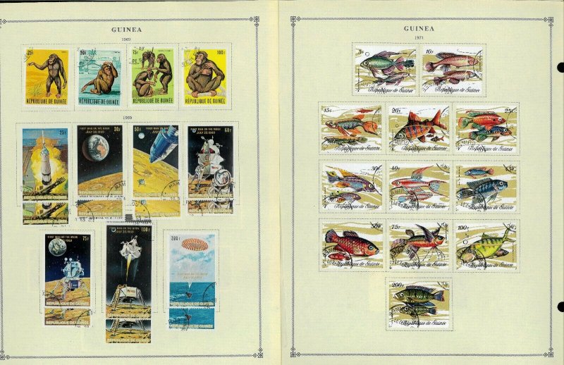 Guinea (ex-French) 1959-1982, M & CTO Hinged on Scott Int.Pages thru 1999