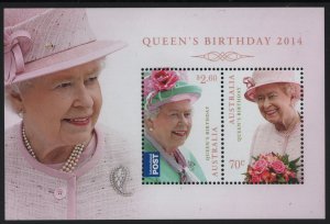 Australia 2014 MNH Sc 4071a Queen Elizabeth II in green 88th Birthday Sheet