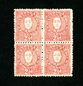 Tonga Stamps # 30 XF Unused Block of 4 Fresh Scott Value $96.00