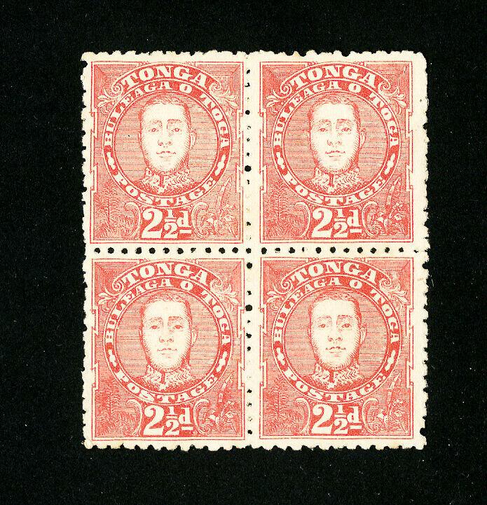 Tonga Stamps # 30 XF Unused Block of 4 Fresh Scott Value $96.00