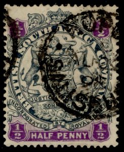 RHODESIA QV SG41, ½d slate & violet, FINE USED. 