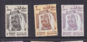 BAHRAIN, 1976 Shaikh 1D., 2D. & 3D., used.