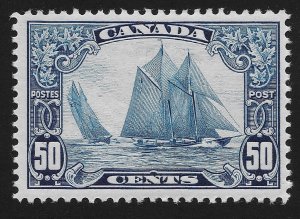 Canada Stamps Scott #158 50c Bluenose Unused OG Hinged VF Plate Flaw SCV $225