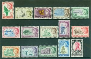 SG 165-79 Cayman Islands 1962. ¼d-£1 set of 15. Pristine unmounted mint CAT £95