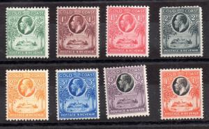 Gold Coast KGV 1928 mint MH set to 1/- SG103-110 WS3536