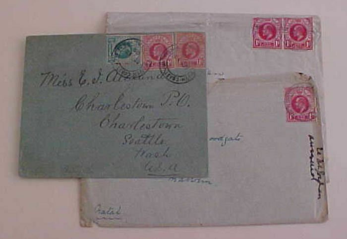 NATAL  COVERS TO USA also 2 DIFF. ALL 1909