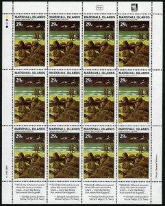 Marshall 292 W27 sheet,MNH.Mi 390. WW II,Japanese capture Guam, 12.10.1941. 1991