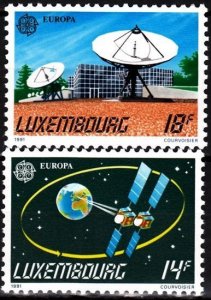 LUXEMBOURG / LUXEMBURG 1991 EUROPA: Space. Radar Satellites. Complete set, MNH