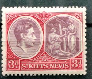 St.Kitts-Nevis   84a Mint OG 1938 3p Medicinal Spring