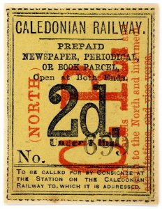 (I.B) Caledonian Railway : Newspaper Parcel 2d (North)