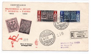 Trieste A - Modena and Parma on FDC Venice racc.