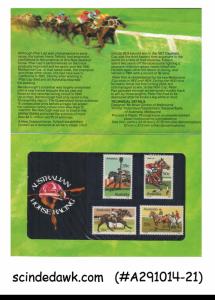 AUSTRALIA - 1978 AUSTRALIAN HORSE RACING - FOLDER ( 4 MNH STAMPS)