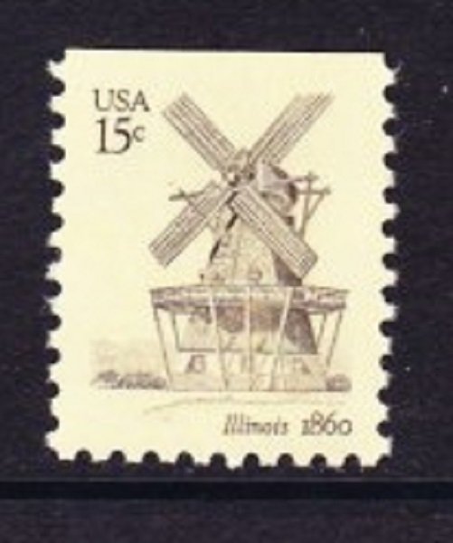 1741 Illinois Windmill MNH single