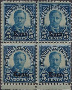 663 Mint,OG,NH... Block of 4... SCV $100.00