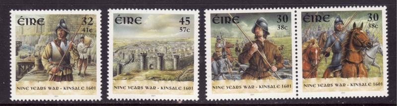 Ireland-Sc#1320-3-unused NH set-Battle of Kinsale-2001-