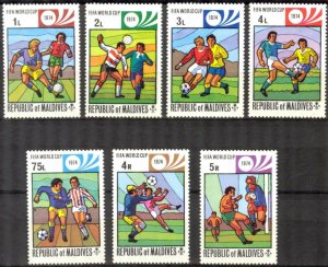 Maldive Islands 1974 Football Soccer World Cup Germany 1974 Set of 7 MNH