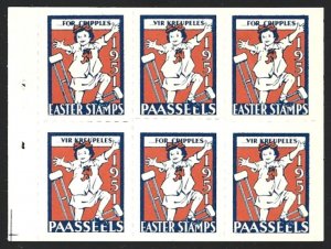 South Africa 1951 Easter Seals Crippled Children Cinderella Booklet Bread VF-NH-