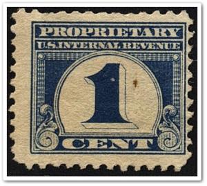 RB65 1¢ Proprietary Stamp (1919) Used