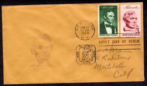 USA  FDC   Scott # 1113, 1114  CV = $ 3.00   Lot 190117  -2