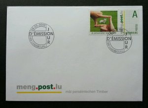 Luxembourg Personalised stamps 2006 Dog Pet Hand (stamp FDC)