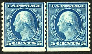 U.S. #496 MINT PAIR OG NH