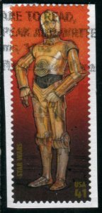 4143g US 41c Star Wars - C-3PO SA, used on paper