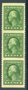 USA 1905 Washington 1¢ Green Perf 12 x Imperf SL Wmk Sc # 405a MNH H3 