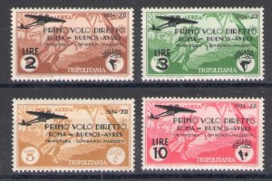 1934 Tripolitania, Rome - Buenos Aires, Posta Aerea, n. 30/33 - MNH**